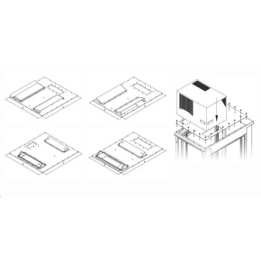 Montážna redukcia TRITON pre klimatizáciu X1 a X2 pre skrinku s hĺbkou 800 x 800 mm, čierna