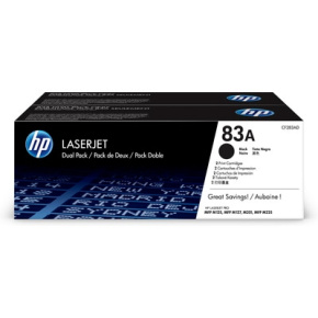 HP 83A Black 2-pack LJ Toner Cart, CF283AD (1,500 / 1,500 pages)