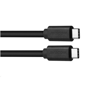 Dátový a nabíjací kábel USB Type-C na USB Type-C, 100 cm, čierny