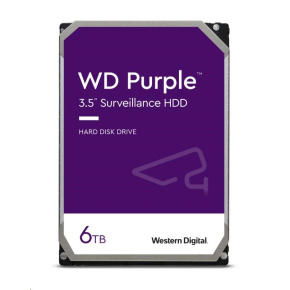 WD PURPLE WD64PURZ 6TB SATA/600 256MB cache, nízka hlučnosť, CMR