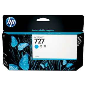 HP 727 Cyan Ink Cart, 130 ml, B3P19A